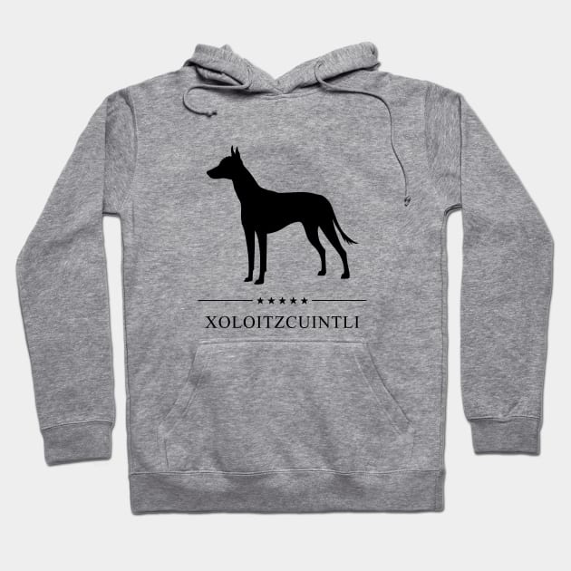 Xoloitzcuintli Black Silhouette Hoodie by millersye